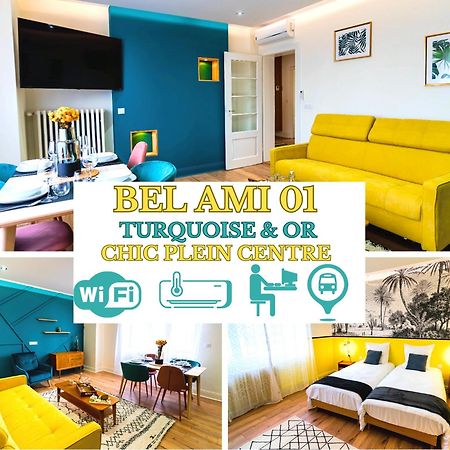 Bel Ami 01 - Turquoise & Or - Moderne Chic - Centre Ville - Acces Jardin - Clim - Wifi - Parking - Localisation Ideale Schiltigheim Exterior foto
